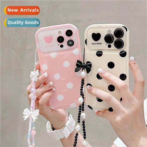 ins simple full screen polka dots 适用 iPhone 13 chain 15Pro