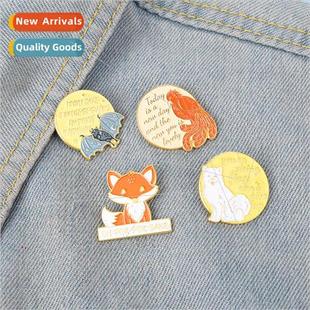 Cartoon Fox Puppy Alphabet Baking Creative Bat Lacqu Jewelry