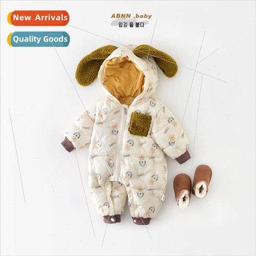 Newborn baby fall and winter cotton jumpsuit full moon baby