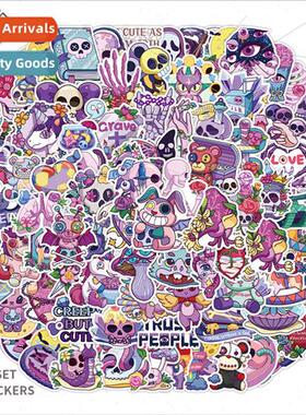 100 Purple Halloween Gothic Graffiti s ggage Laptop Helmet W