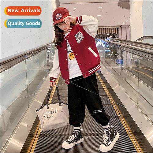 Girls jacket spring and fall 2023 new fashionable fashionabl