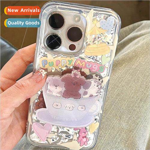 Creative cute cup puppy stand 适用 iPhone12/11 Apple 14/15 P