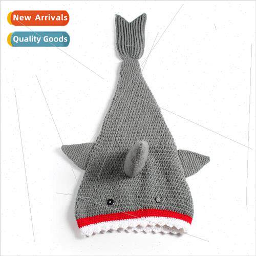 New Woolen Knitted Sleeping Bag Baby Cartoon Shark Sleeping