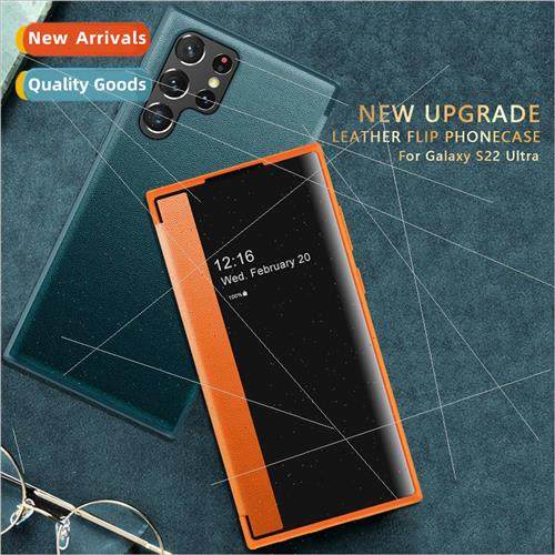 适用 Samsung S24Ultra Phone Case S22plus Vegan Leather Case