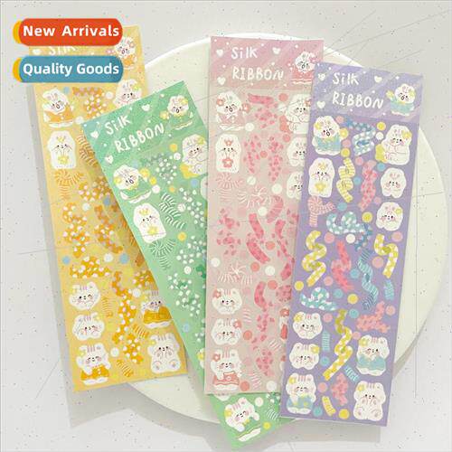Ribbon bear laser stickers love beans cuckoo card tray decor