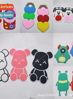 Punch Phone Case Patch Slant Wallet Cartoon Doll Stereoscopi