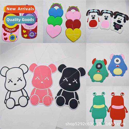 Punch Phone Case Patch Slant Wallet Cartoon Doll Stereoscopi