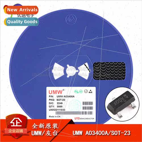 New al UMW AO3400A SOT-23 30V/5.8A N-Channel MOS Chip