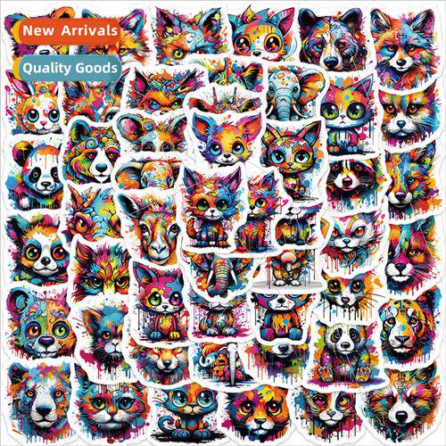 50 cartoon colorful animal graffiti stickers personalized de