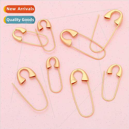 The color preservation 14K matte gold copper pin back brooch