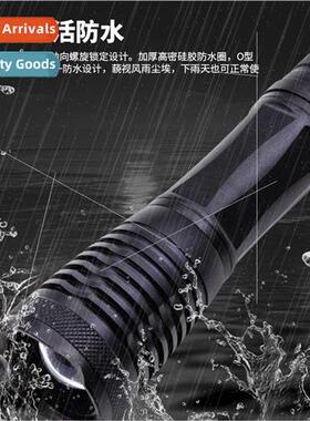 T6 strong light flashlight LED aluminum alloy telescopic zoo