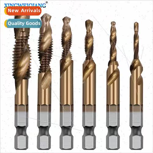 Multi-purpose titanium-plated drilling taps Short composite