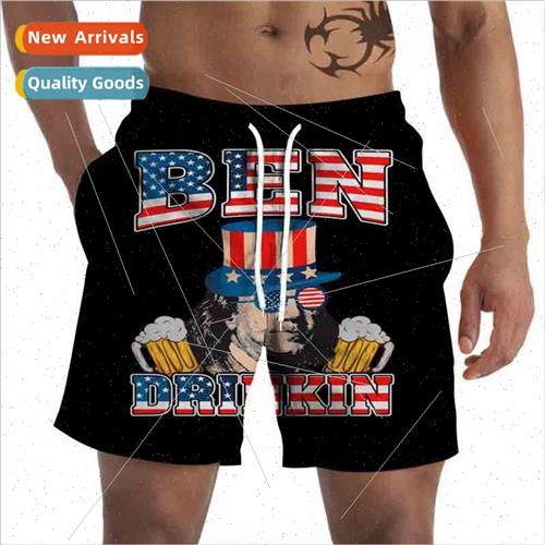 Summer new mens independent day elements 3D printing mens be