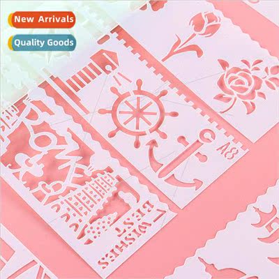 New Long Strip 3 Generation Drawing Stencils 12 8 pcs Set of