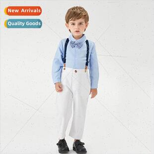 Party Kids Clothing Autumn Kids Bib Pants Long Sleeve Shirt