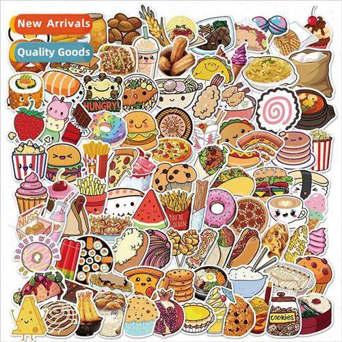 100 pieces of food milk tea drinks dessert burger doodle sti