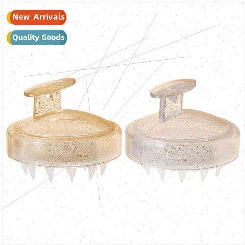 dudetranslucent silicone shampoo brush soft teeth massage sh