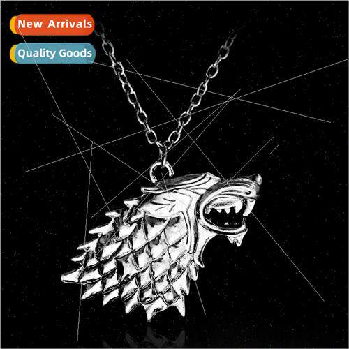 Stark Family Wolf Head Necklace Pendant 史塔克家族狼头项链