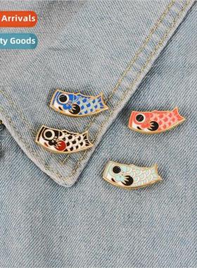 Couple Carp Cartoon Decoration Brooch Lapel Pin Enamel Creat