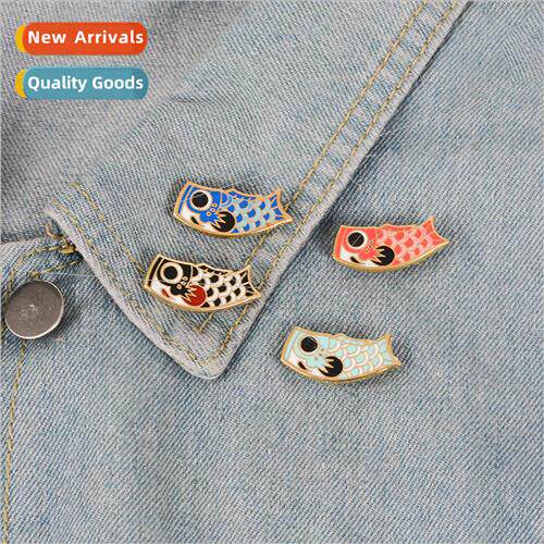 Couple Carp Cartoon Decoration Brooch Lapel Pin Enamel Creat