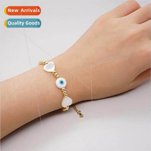 Bohemian retro ethnic  soft ceramic faceted eye bracelet iro