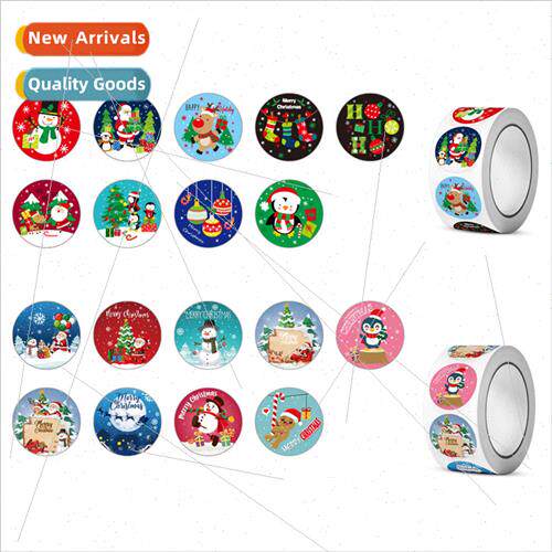 2023 new christmas stickers roll roll stickers holiday party