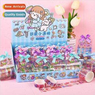 Cartoon PET waterproof transparent stickers handbook tape gi
