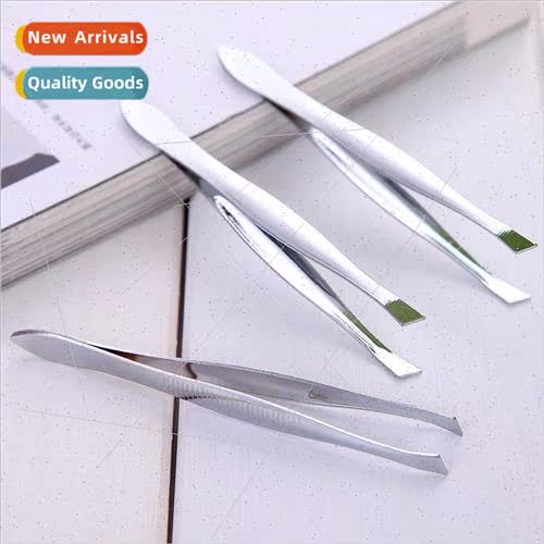 Stainless steel eyebrow clip slant mouth eyebrow tweezers ma