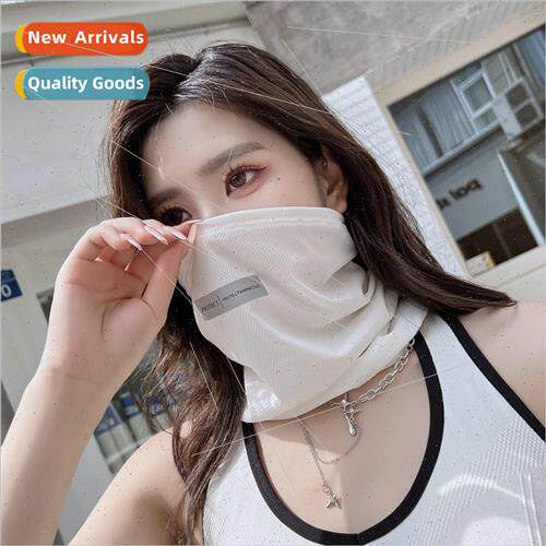 Outdoor ice silk sun mask female cycling neck scarf golf UV
