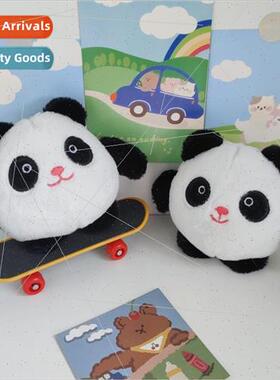 Chubby little panda keychain pendant small doll fluffy bag a