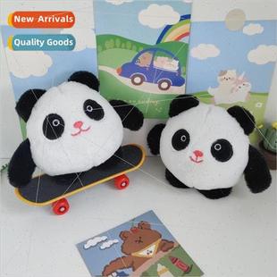 Chubby little panda keychain pendant small doll fluffy bag a