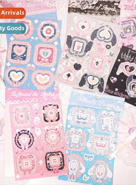 Synthetic paper flash film Gucca decorative stickers lace so