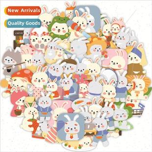 2023 new girl with pearl earrings rabbit stickers water cup