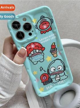Cartoon cute listen to music mermaid monster 适用 iPhone 13