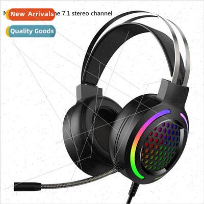 AE H500 hollow hole 7.1 RGB game luminous headset wired USB
