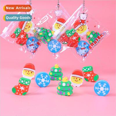 4 pack zipper bag Christmas erasers creative eraser statione