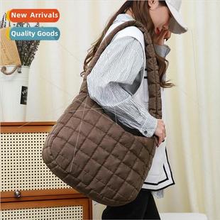 Korean Cotton Capacity Fashion Large Plaid Bag New Clothes