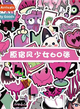 60 diablo girl heart stickers sweet cool  decorative cell ph