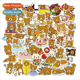 50 new cute ins bear personalized graffiti stickers motorcyc