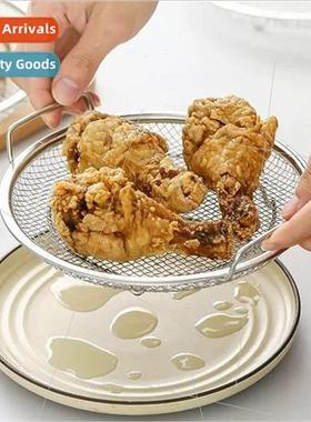 Stainless Steel Drainer Pan Deep Fried Filter Kitchen Leak e