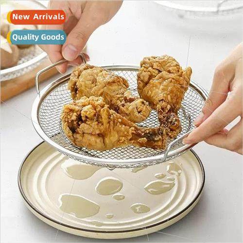 Stainless Steel Drainer Pan Deep Fried Filter Kitchen Leak e