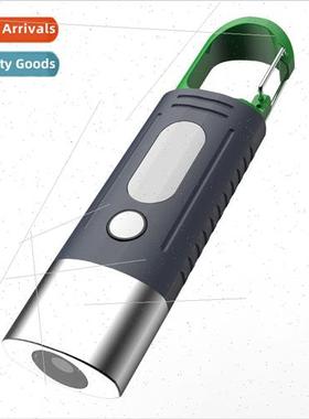 Strong outdoor flashlight led side light rechargeable compac