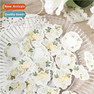 Romantic Opinion Flowers Boxed Stickers Small Fresh terary F