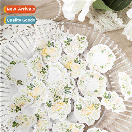 Romantic Opinion Flowers Boxed Stickers Small Fresh terary F