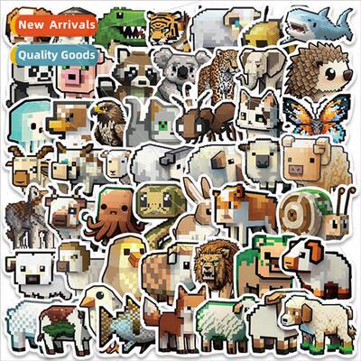 50 mosaic pixel  cartoon animal graffiti stickers luggage co