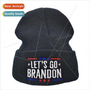 Embroidered Men Adult Brandon Let`s Cap Knit Biden Mock