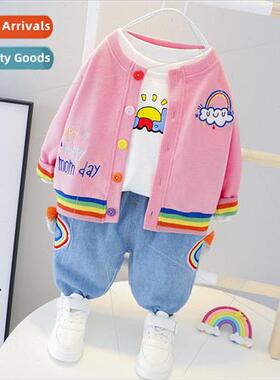 Childrens three-piece fall suit new girls spring and fall ja