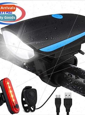 USB Charging High Bright Bicycle Headlight Horn ghting Outdo