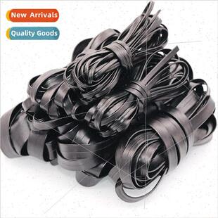 diy leather rope black flat leather pressure strip PU imitat