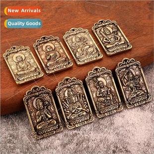 Buddha Zodiac pendant square New eight brass